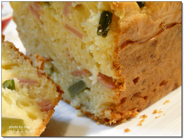 올리브오일로 구운 짭짤한 케이크~ 햄케이크살레(Ham Cake salé)