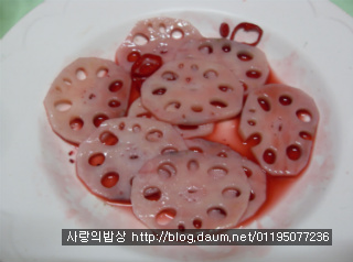 내마음의 발우공양! 새콤달콤 연근삼색꽃초절임