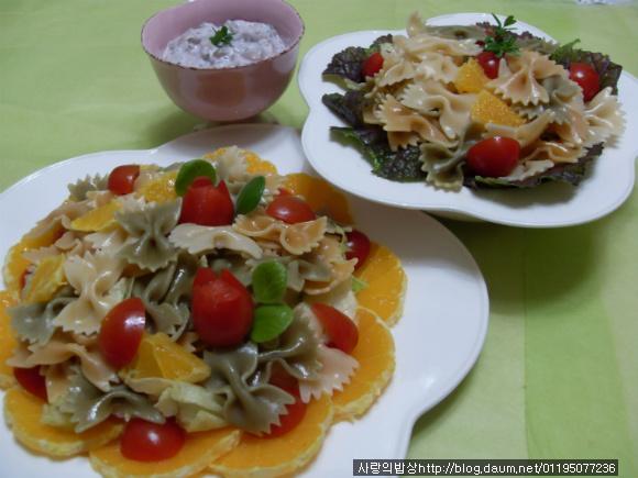 싱글녀의 입맛살려주는 아침식사대용!우아한 파스타샐러드>_