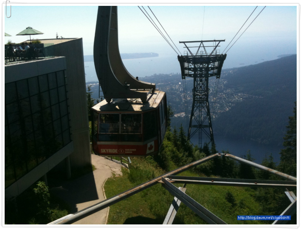 푸른 하늘에는 페러그라딩 땅위에는 나뭇꾼 쇼(Grouse Mountain, Vancouver)