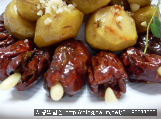 한국의 맛이 최고여~윤기좔좔 추석주전부리,밤대추초