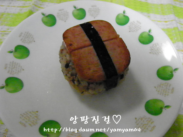 남은잡채를 활용한 스팸잡채주먹밥~