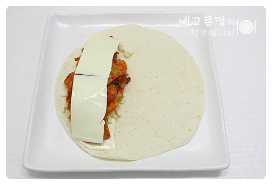 겨울방학 아이들 점심으로 준비한 떡복이 또띠아.