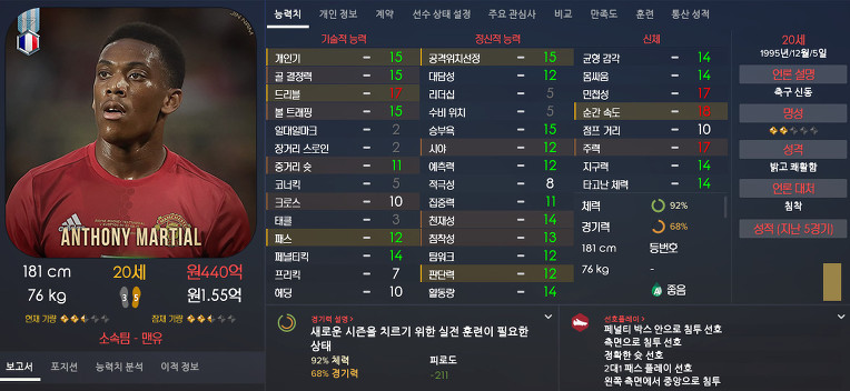 FM2017 공식로스터 포텐정리 | 인스티즈