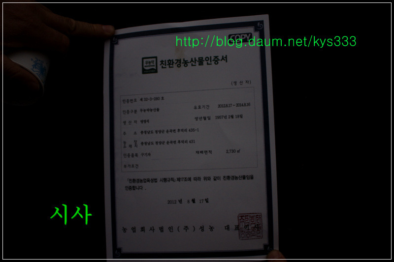 청양 구기자 시험장