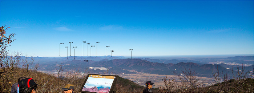 경주 단석산 조망도