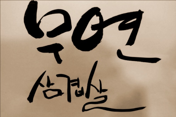 캘리그라피 크리에티브 간판 글 쓰기 ...
